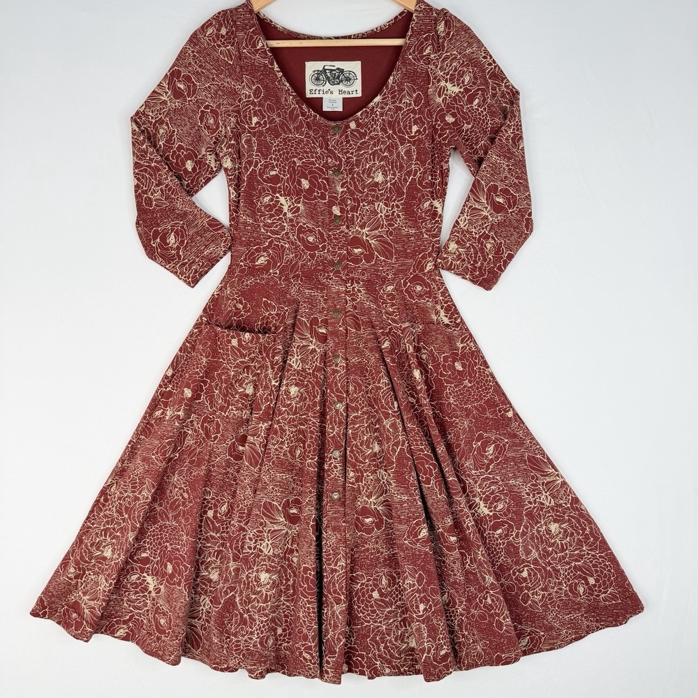Effie's Heart Women's‎ Floral Print Sundress Small